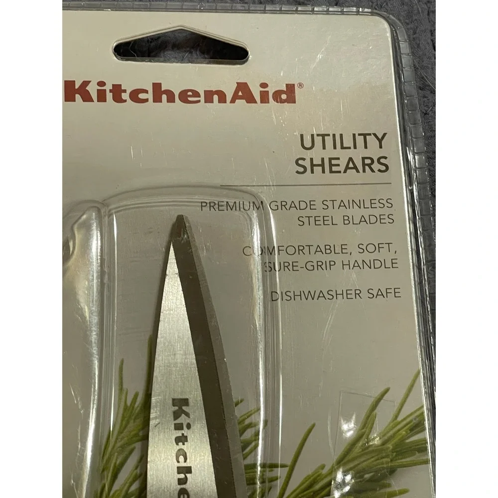 KitchenAid Utility Shears Kitchen Stainless Steel Soft Grip Handle‎ KE351OHIKA